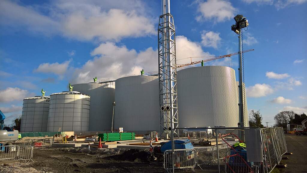 Biogas plant  Huntstown in construction, 2019