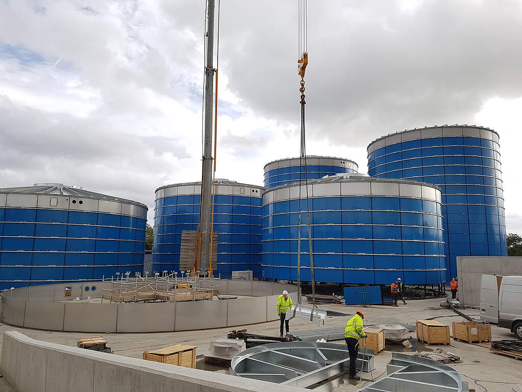 Biogasplant Huntstown in construction, 2018 September