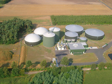 [Translate to English:] Biogasanlage Falkenstein Luftbild