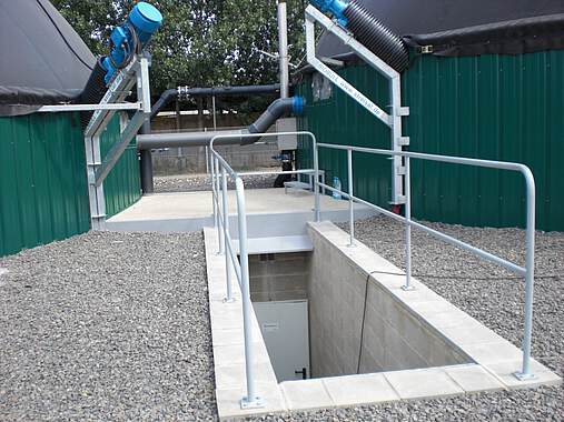 Biogas plant Cassa de la Selva: Underground pump room