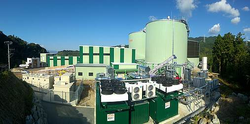 panorama view of the biogas plant FUKUOKA