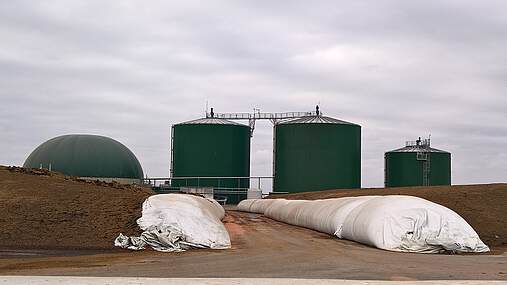 Biogas plant Rio Cuarto 1 after extension of a secondary digester, Juli 2018