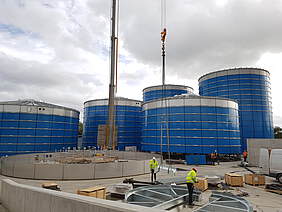 Biogas plant Huntstown in construction